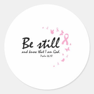 Breast Cancer Awareness Religious Christian Gifts Classic Round Sticker