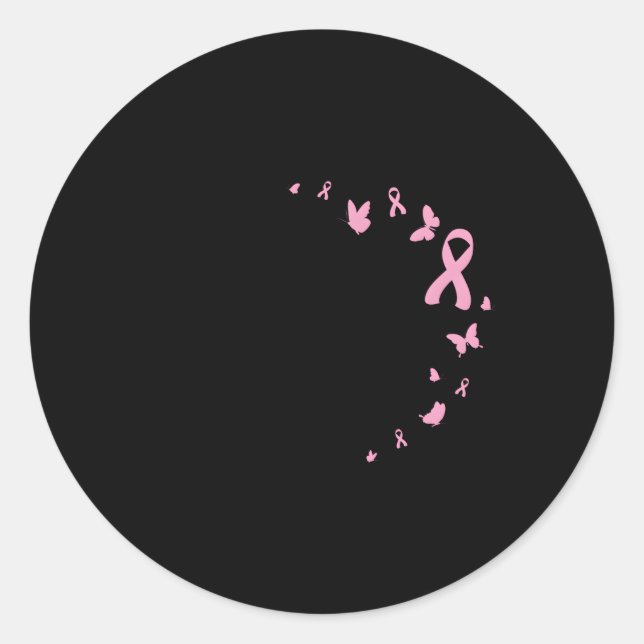 Breast Cancer Awareness Religious Christian K Classic Round Sticker (Front)