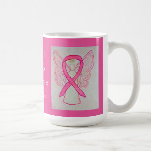 Breast Cancer Awareness Ribbon Angel Custom Mug