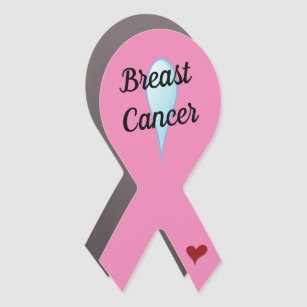 Breast Cancer Awareness Ribbon Car Magnet