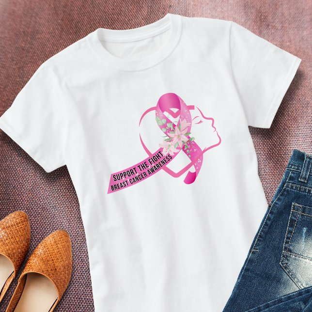Breast Cancer Awareness Ribbon Heart TShirt (Creator Uploaded)