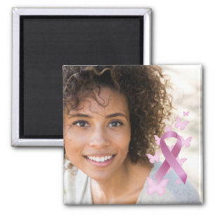 Breast Cancer Awareness Ribbon Photo Keepsake Magnet