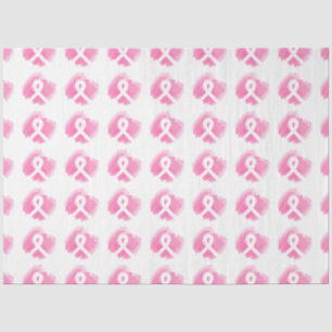 Breast Cancer Awareness Ribbon Watercolor Tissue Paper