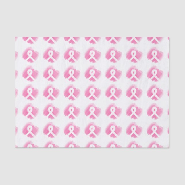 Breast Cancer Awareness Ribbon Watercolor  Tissue Paper (Front)
