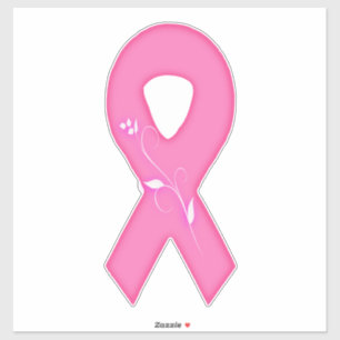 Breast Cancer Awareness Ribbon With Flower