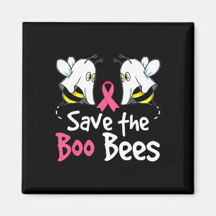 Breast Cancer Awareness Save Boo Bees Funny Hallow Magnet