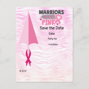 Breast Cancer Awareness,Save the Date Party Postcard