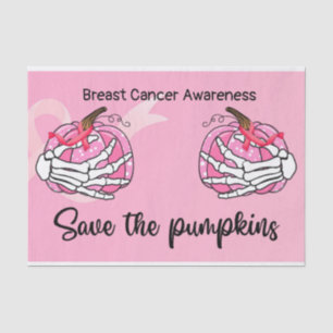 Breast Cancer Awareness Save the Pumpkins Pink Tissue Paper