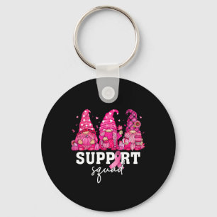 Breast Cancer Awareness Shirt For Women Gnomes Sup Key Ring