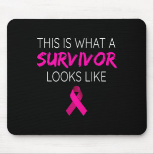 Breast Cancer Awareness Shirt Survivor Pink Ribbon Mouse Pad