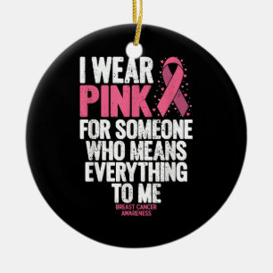 Breast Cancer Awareness Shirts for Family Breast C Ceramic Ornament