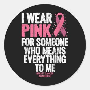 Breast Cancer Awareness Shirts For Family Breast C Classic Round Sticker