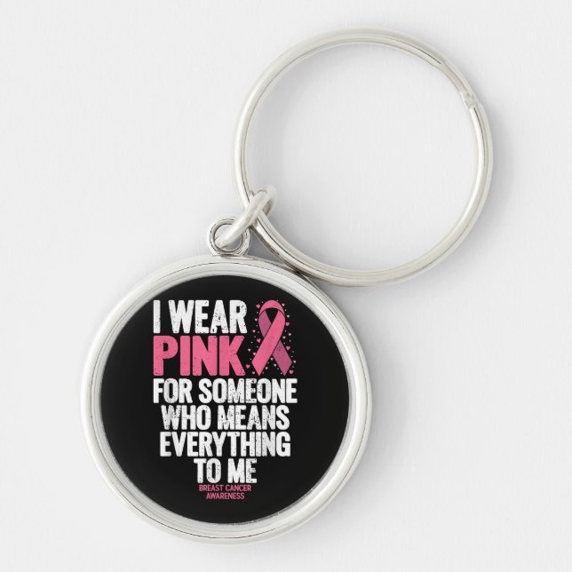 Breast Cancer Awareness Shirts for Family Breast C Key Ring (Front)