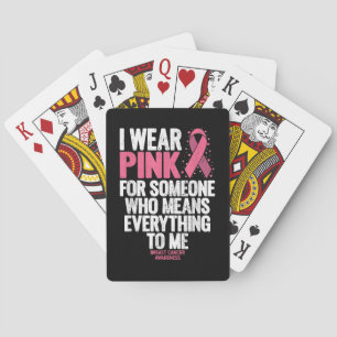 Breast Cancer Awareness Shirts for Family Breast C Playing Cards