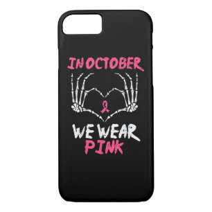 Breast Cancer Awareness Skeleton Heart Women iPhone 8/7 Case