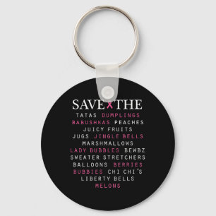 Breast Cancer Awareness Slang Terms Key Ring