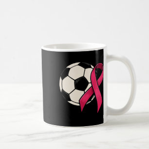 Breast Cancer Awareness Soccer Byll Pink Ribbon Coffee Mug