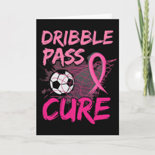 Breast Cancer Awareness Soccer Pink For Boys Kids Card