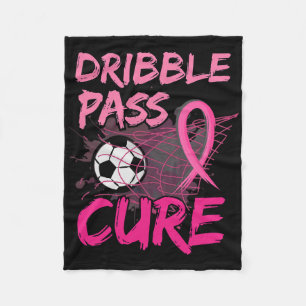 Breast Cancer Awareness Soccer Pink For Boys Kids Fleece Blanket