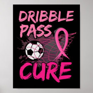 Breast Cancer Awareness Soccer Pink For Boys Kids Poster