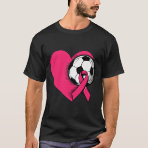 Breast Cancer Awareness Soccer Pink Ribbon Women M T-Shirt