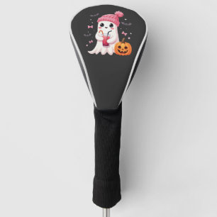 Breast Cancer Awareness Spooky Ghost Halloween Golf Head Cover