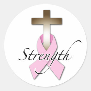 breast Cancer awareness strength Classic Round Sticker