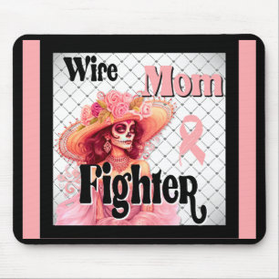 Breast Cancer Awareness Sugar Skull Mouse Pad