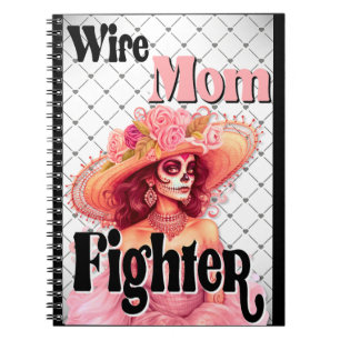 Breast Cancer Awareness Sugar Skull Notebook