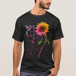 Breast Cancer Awareness Sunflower Hummingbird T-Shirt