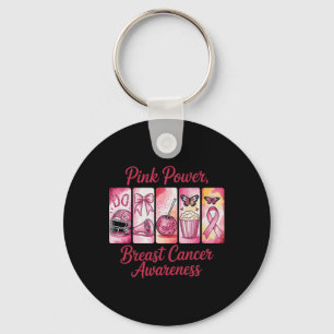 Breast Cancer Awareness Support Design October Key Ring