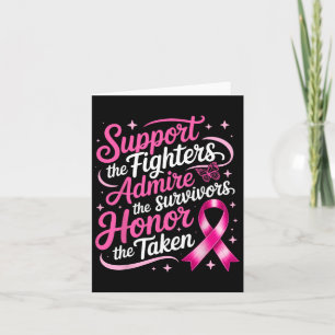 Breast Cancer Awareness Support Fighters Admire Su Card