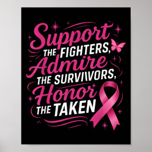 Breast Cancer Awareness Support Fighters Admire Su Poster