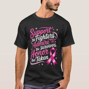 Breast Cancer Awareness Support Fighters Admire Su T-Shirt