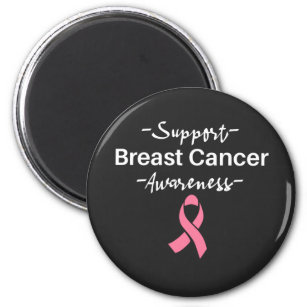 Breast Cancer Awareness Support Pink Ribbon Magnet