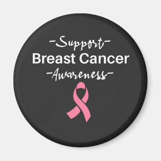 Breast Cancer Awareness Support Pink Ribbon Magnet