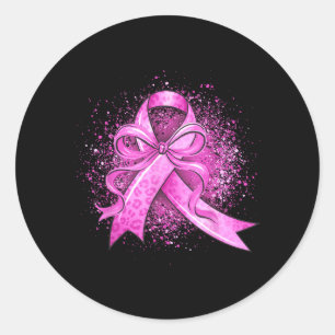 Breast Cancer Awareness Support Squad Pink Ribbon Classic Round Sticker