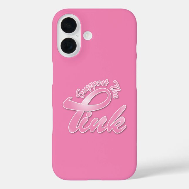 Breast Cancer Awareness Support the Pink Case-Mate iPhone Case (Back)