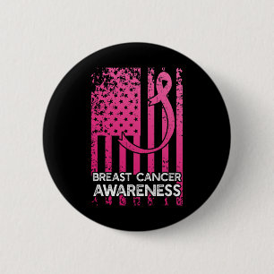 Breast Cancer Awareness Support Us Survivor Warrio 6 Cm Round Badge