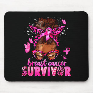 Breast Cancer Awareness Survivor Black Women Melan Mouse Pad