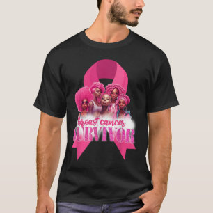 Breast Cancer Awareness Survivor Black Women Melan T-Shirt