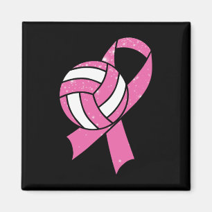 Breast Cancer Awareness Survivor Fighter Volleyll Magnet