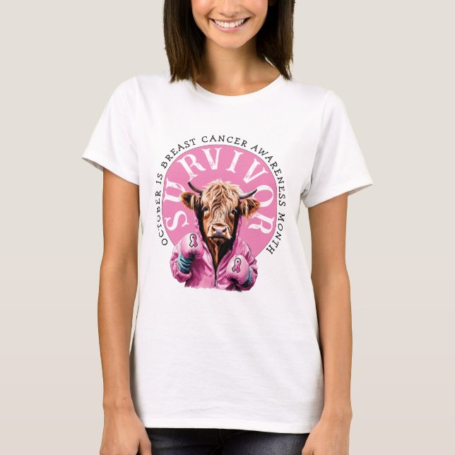 Breast Cancer  Awareness SURVIVOR T-Shirt (Front)