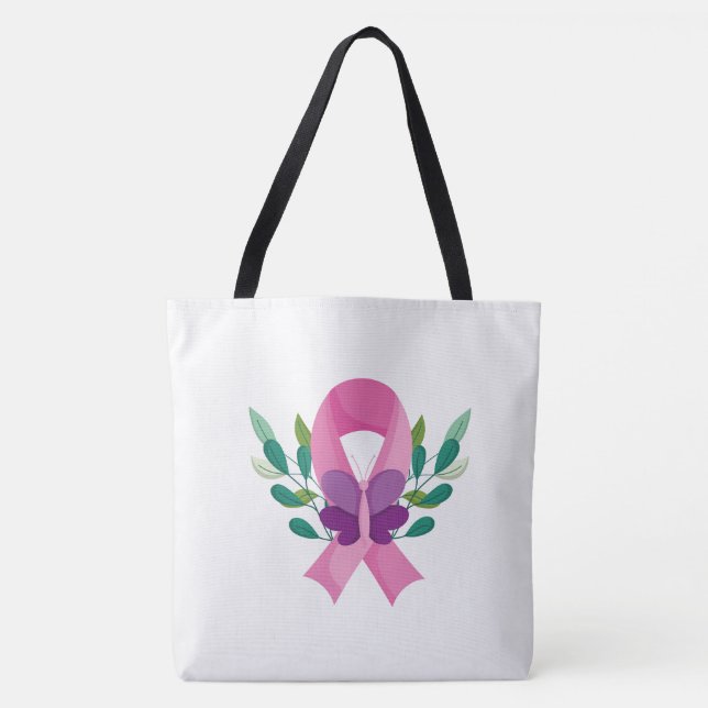 Breast Cancer Awareness Tote Bag (Front)