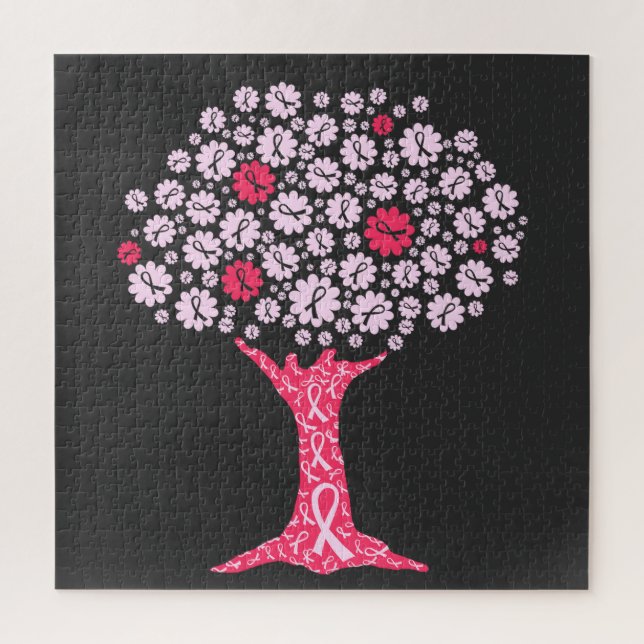 Breast Cancer Awareness Tree Jigsaw Puzzle (Vertical)