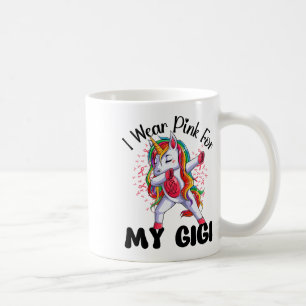 Breast Cancer Awareness Unicorn I Wear Pink For My Coffee Mug