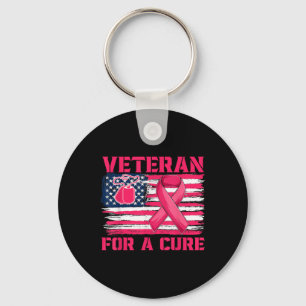 Breast Cancer Awareness Veteran For A Cure America Key Ring