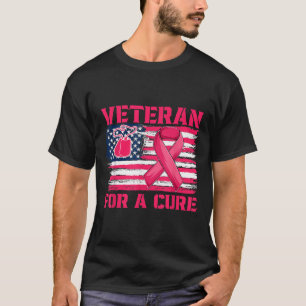 Breast Cancer Awareness Veteran For A Cure America T-Shirt
