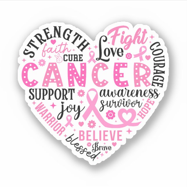 Breast Cancer Awareness Vinyl Sticker (Front)