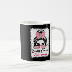 Breast Cancer Awareness Warrior Pink Coquette Bow Coffee Mug